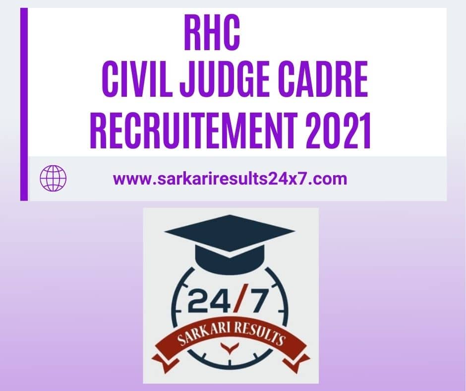Civil Judge Cadre Sarkari Results 24x7