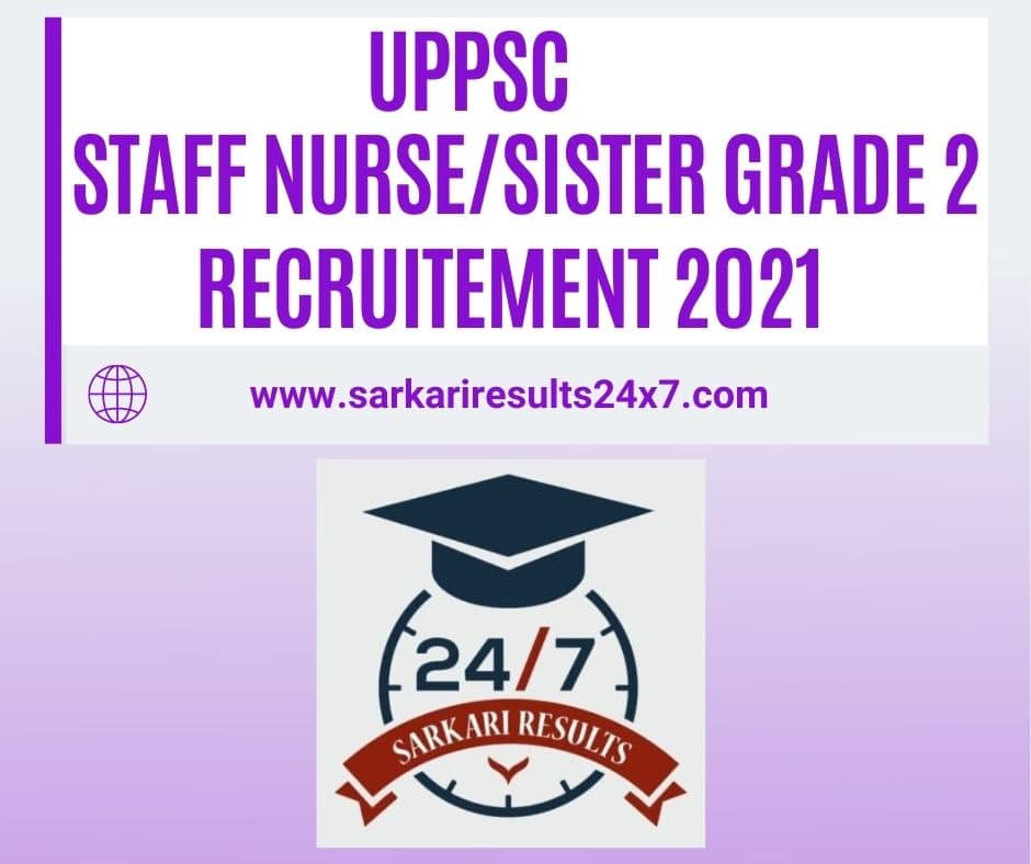 Staff Nurse/Sister Grade 2 Sarkari Results 24x7
