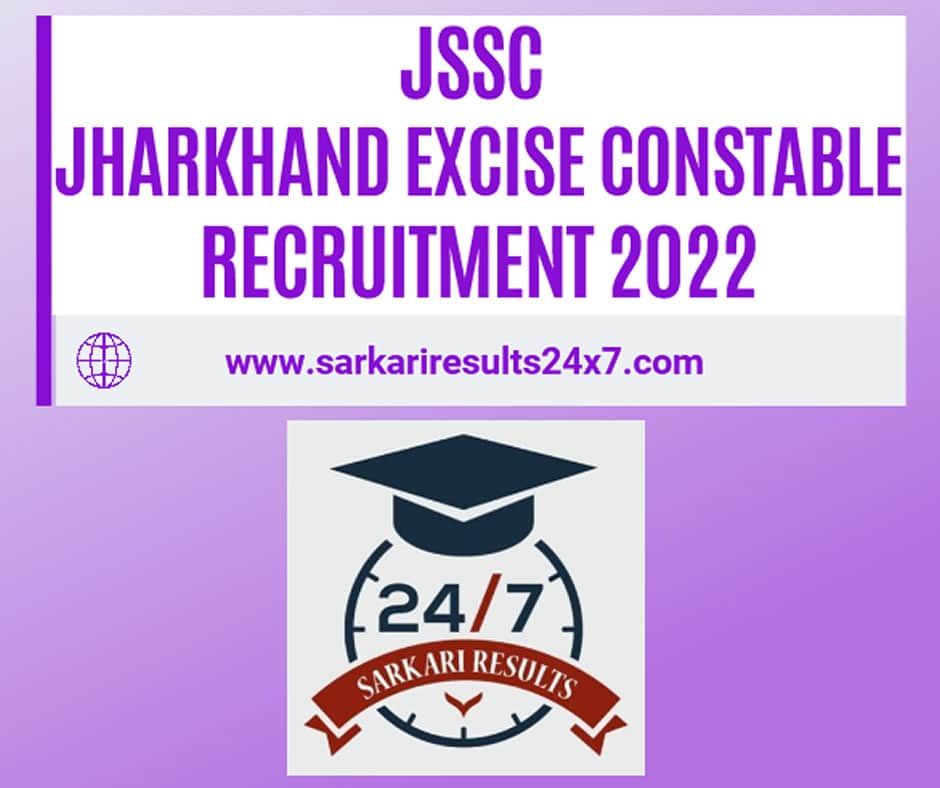 JSSC-Jharkhand Excise Constable - Sarkari Results 24x7