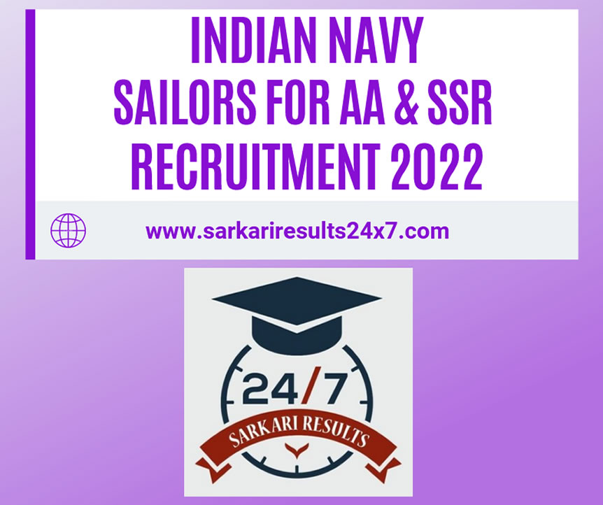 Indian Navy Sailors for AA and SSR 2022