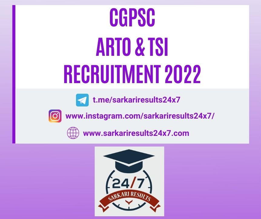 CGPSC ARTO TSI RECRUITMENT 2022