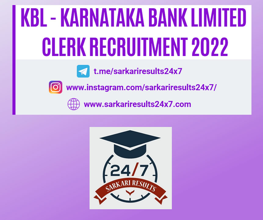 KBL Clerk Recruitment 2022