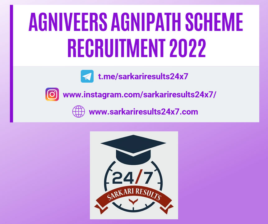 Agniveers Agnipath Scheme Recruitment 2022